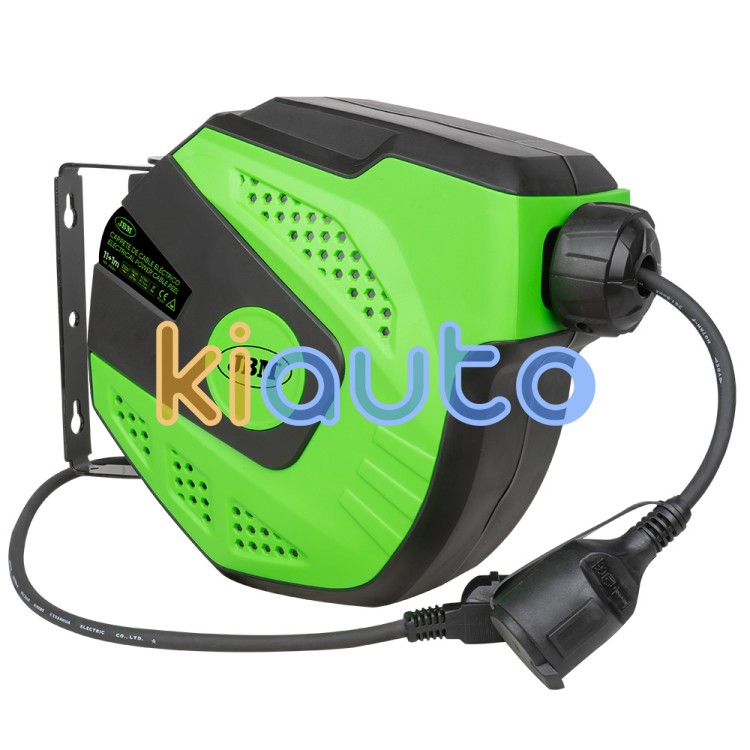 Carrete de cable eléctrico - 12m - verde