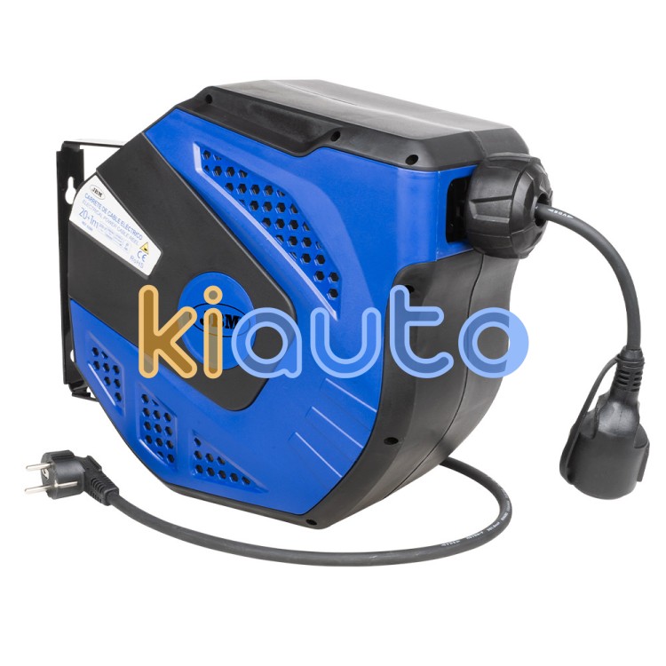 Carrete de cable eléctrico - 21m - azul