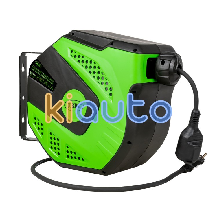 Carrete de cable eléctrico - 21m - verde