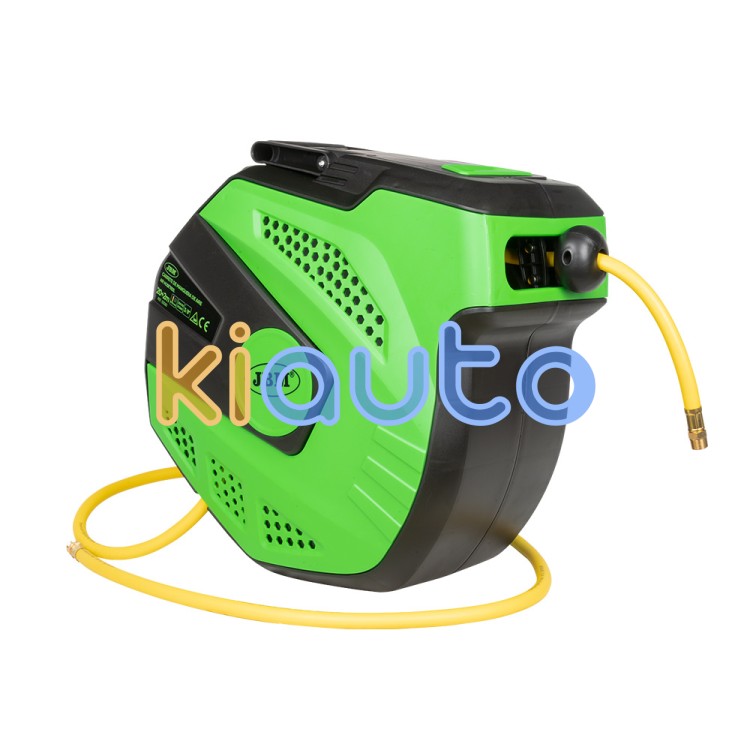 Carrete de manguera de aire 22m - verde