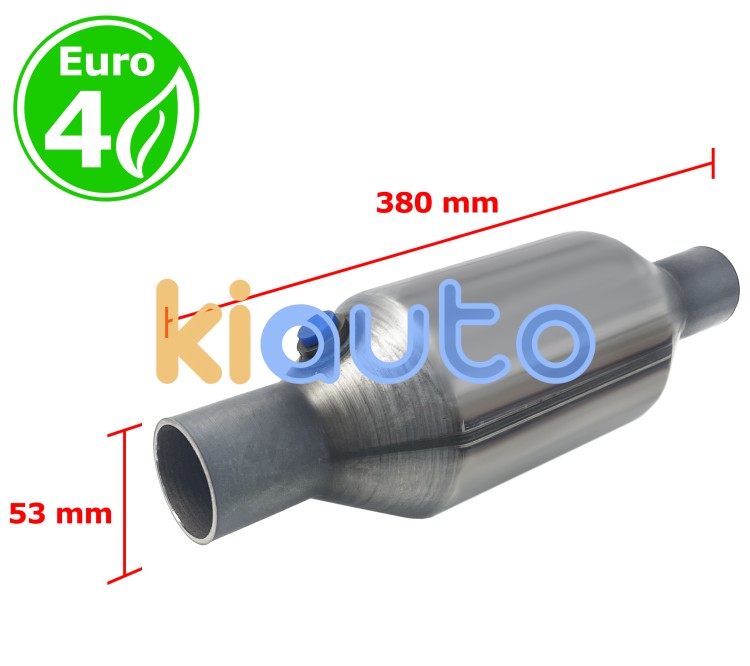 Catalizador universal redondo euro 4 gasolina / diesel con sonda boca 53mm diametro x 380mm longitud