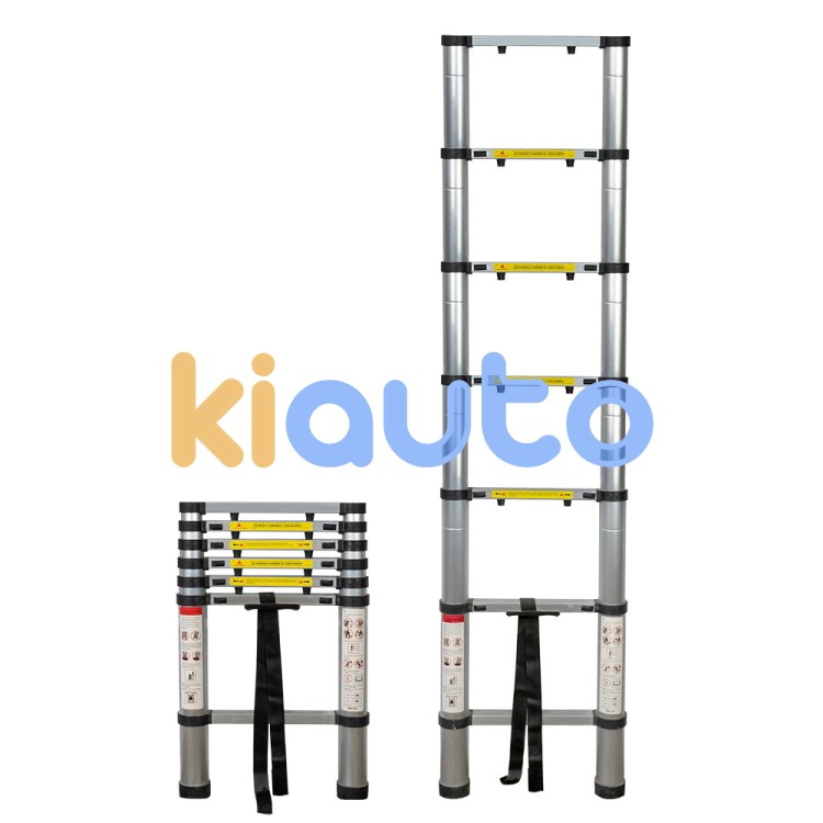 Escalera telescópica 6 peldaños