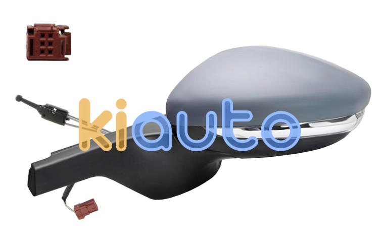 Espejo retrovisor citroen c3 2016-2018 conector rojo / mecanico / piloto intermitente / imprimado / izquierdo OE 98128565XT / 1607512980 / 1607512580