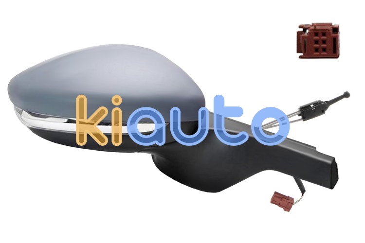 Espejo retrovisor citroen c3 2016-2018 conector rojo / mecanico / piloto intermitente / con sonda / imprimado / derecho OE 98128564XT / 1607513080 / 1607512680