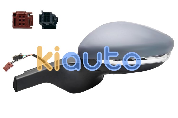 Espejo retrovisor citroen c3 2016-2018 conector rojo/negro / electrico / termico / piloto intermitente / side assist / imprimado / izquierdo OE 98128561XT / 1607512980 / 1607512580