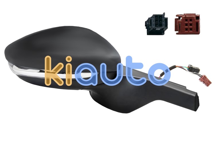 Espejo retrovisor citroen c3 2016-2018 conector rojo/negro / electrico / termico / piloto intermitente / side assist / con sonda / derecho OE 98128560XT / 16075128XT