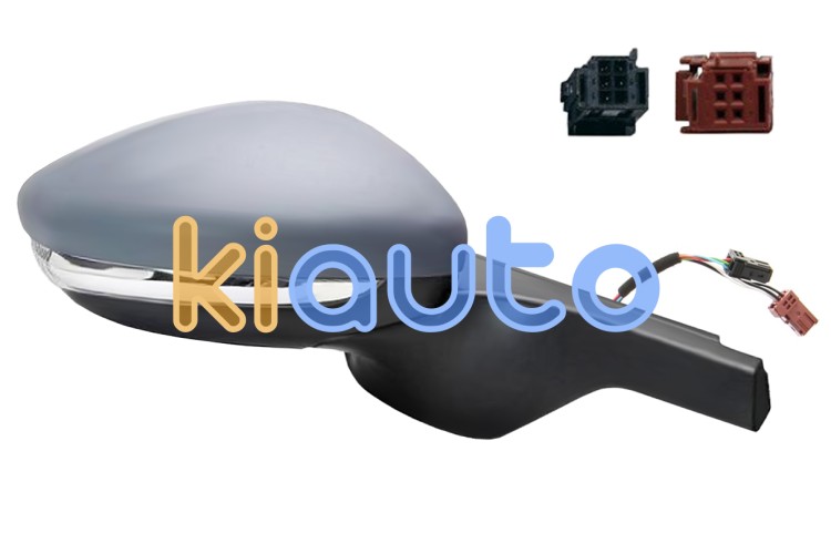 Espejo retrovisor citroen c3 2016-2018 conector rojo/negro / electrico / termico / piloto intermitente / side assist / con sonda / imprimado / derecho OE 98128560XT / 1607513080 / 1607512680