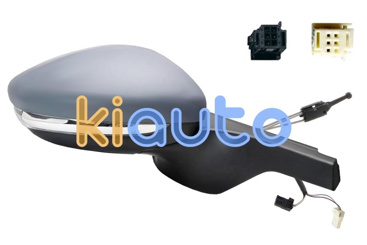 Espejo retrovisor citroen c3 2018-2020 conector negro/blanco / mecanico / piloto intermitente / con sonda / imprimado / derecho OE 98267126XT / 1607513080 / 1607512680