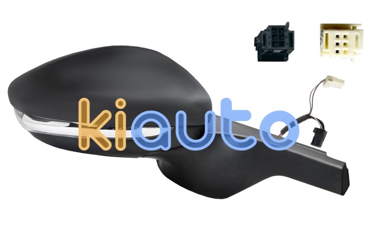 Espejo retrovisor citroen c3 2020-2024 conector negro/blanco / electrico / termico / piloto intermitente / abatible electricamente / side assist / con sonda / derecho OE 16075128XT / 98267127XT