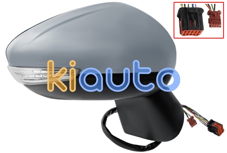 Espejo retrovisor citroen c3 aircross 2017-2020 electrico / termico / piloto intermitente / luz cortesia / abatible electricamente / side assist / con sonda / imprimado / derecho OE 98179846XT / 98206678XT / 1609431480
