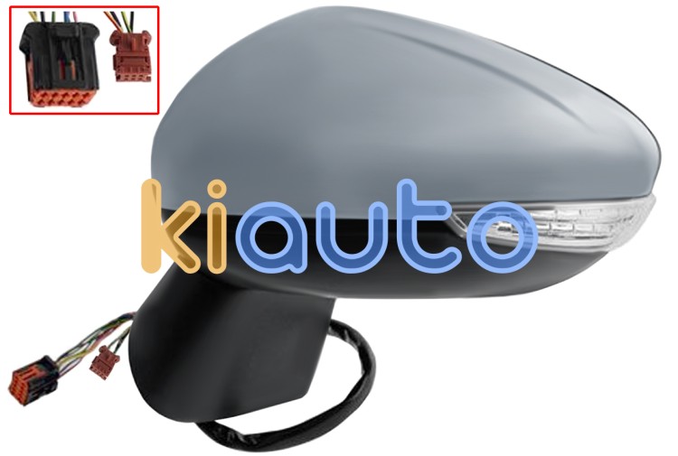 Espejo retrovisor citroen c3 aircross 2020-2024 electrico / termico / piloto intermitente / luz cortesia / abatible electricamente / side assist / imprimado / izquierdo OE 98179852XT / 98206682XT / 1609431380