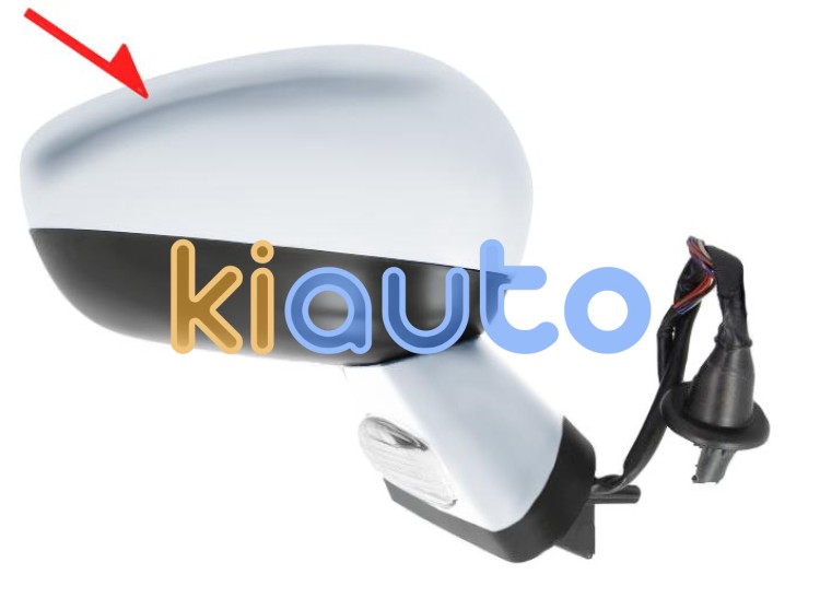 Espejo retrovisor citroen c4 2011-2018 electrico / base cromada / termico / luz cortesia / abatible electricamente / memoria / side assist / con sonda / carcasa cromada / derecho OE 1608534380 / 98002354VV