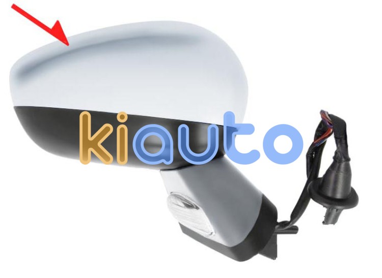 Espejo retrovisor citroen c4 2011-2018 electrico / base imprimada / termico / luz cortesia / abatible electricamente / memoria / side assist / con sonda / carcasa cromada / derecho OE 1608534380 / 98002354VV