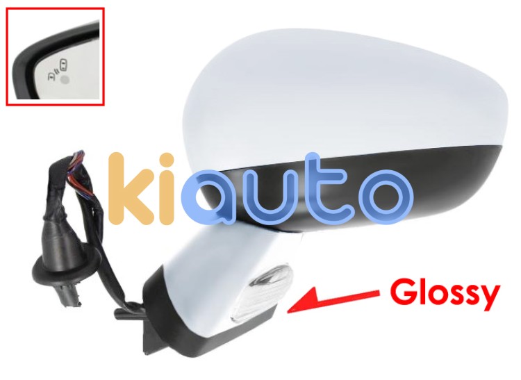 Espejo retrovisor citroen ds4 2011-2011 negro glossy / electrico / base cromada / termico / luz cortesia / abatible electricamente / memoria / side assist / carcasa cromada / izquierdo OE 1607032180 / 8152R2 / 8152R4