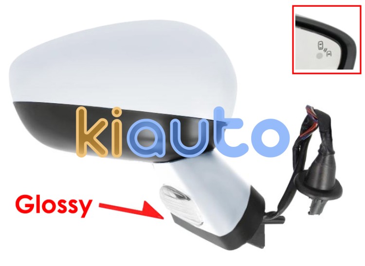 Espejo retrovisor citroen ds4 2011-2011 negro glossy / electrico / base cromada / termico / luz cortesia / abatible electricamente / memoria / side assist / con sonda / carcasa cromada / derecho OE 1607031580 / 8152R3 / 8152R5