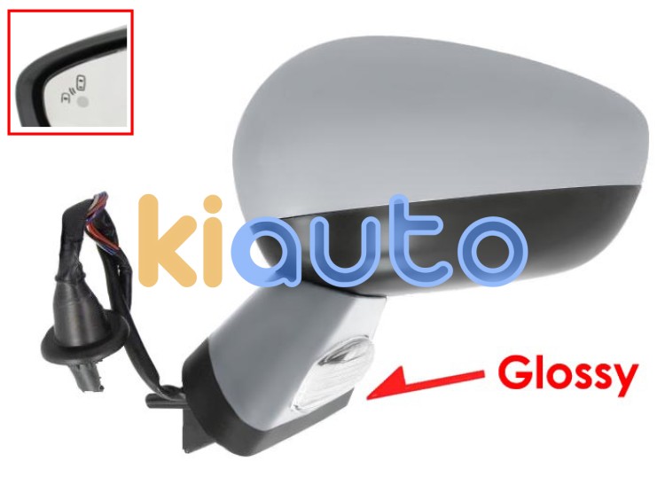 Espejo retrovisor citroen ds4 2011-2011 negro glossy / electrico / base imprimada / termico / luz cortesia / abatible electricamente / memoria / side assist / carcasa imprimada / izquierdo OE 1607032180