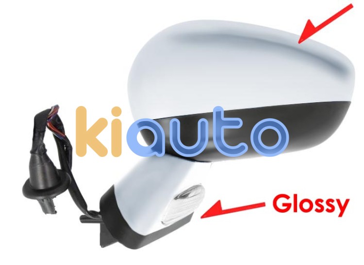 Espejo retrovisor citroen ds4 crossback 2015-2019 carcasa con pliege / negro glossy / electrico / base cromada / termico / luz cortesia / abatible electricamente / memoria / carcasa cromada / izquierdo OE 1608535480 / 8152R4 / 96721213VV