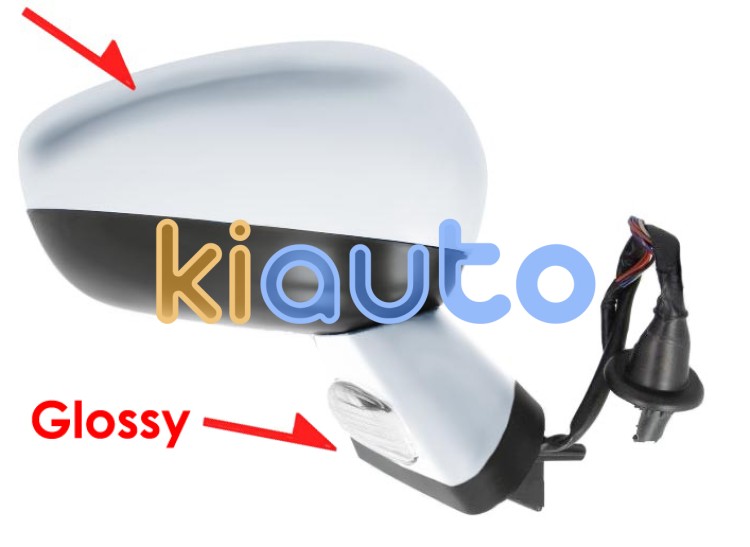 Espejo retrovisor citroen ds4 crossback 2015-2019 carcasa con pliege / negro glossy / electrico / base cromada / termico / luz cortesia / abatible electricamente / memoria / con sonda / carcasa cromada / derecho OE 1608535080 / 8152R5 / 96721211VV