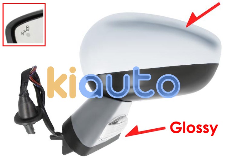 Espejo retrovisor citroen ds4 crossback 2015-2019 carcasa con pliege / negro glossy / electrico / base imprimada / termico / luz cortesia / abatible electricamente / memoria / side assist / carcasa cromada / izquierdo OE 1608535580