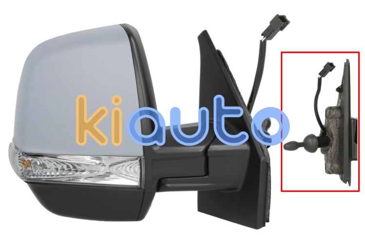 Espejo retrovisor fiat doblo 2010-2015 cargo / mecanico / piloto intermitente / con sonda / imprimado / derecho OE 1428571 / 0735512764 / 1426575