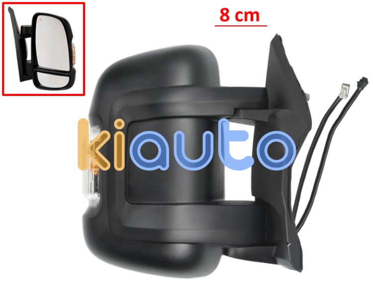 Espejo retrovisor fiat ducato 2006-2014 brazo 8cm / electrico / termico / piloto intermitente ambar (w16w) / 2 cristales / side assist / derecho OE 1685327480 / 735773348