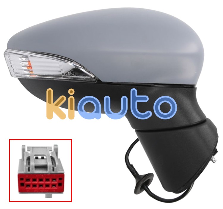 Espejo retrovisor ford fiesta 2013-2017 electrico / termico / piloto intermitente / luz cortesia / imprimado / derecho OE 2104871 / C1BB17682FD / 1849418