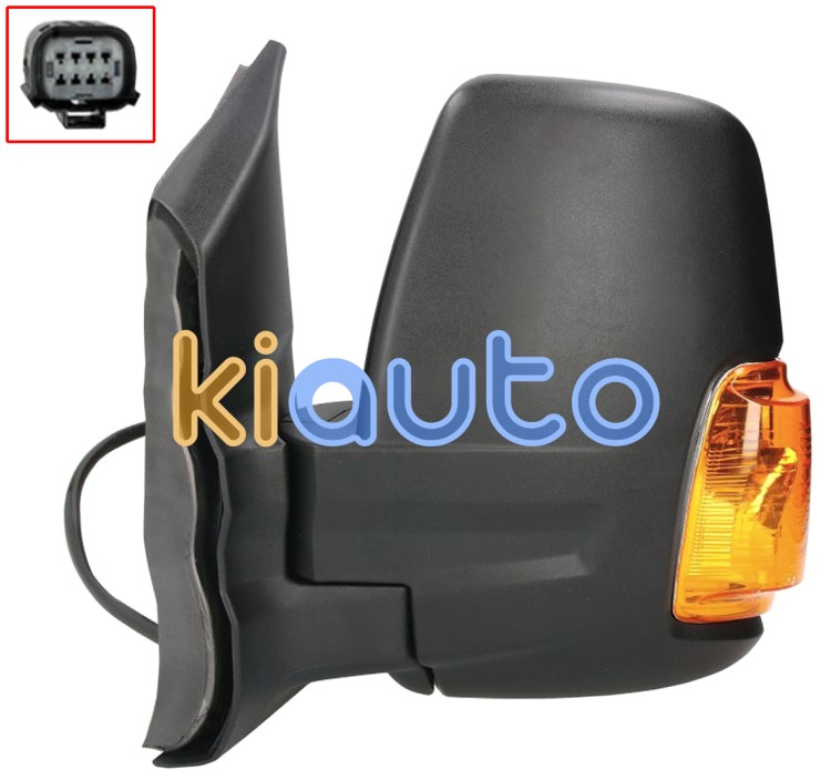 Espejo retrovisor ford transit 2014-2019 brazo corto / electrico / termico / abatible electricamente / piloto intermitente ambar (w16w) / izquierdo OE BK3117683RH5J6A / 1911154 / 1823986