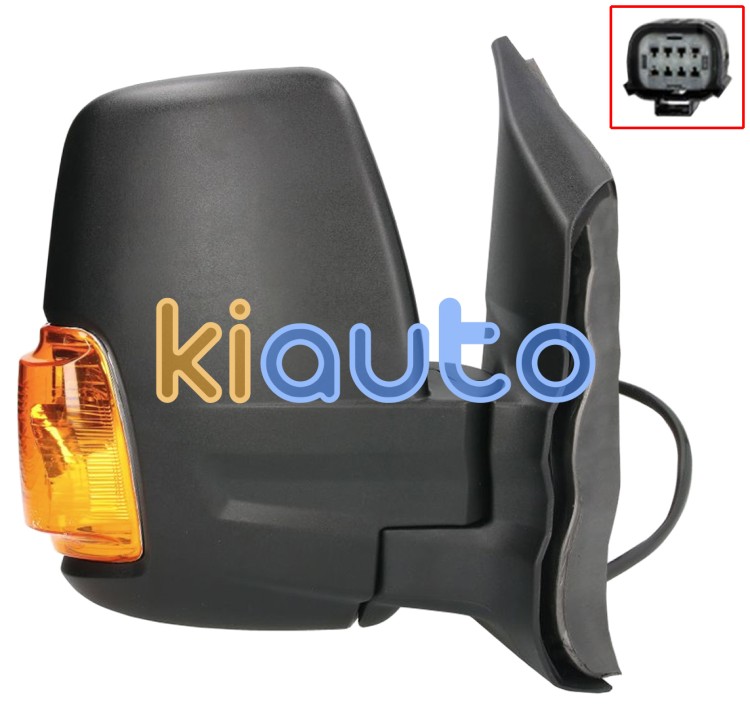 Espejo retrovisor ford transit 2014-2019 brazo corto / electrico / termico / piloto intermitente ambar (w16w) / derecho OE 1871712 / 1881638 / 1911134