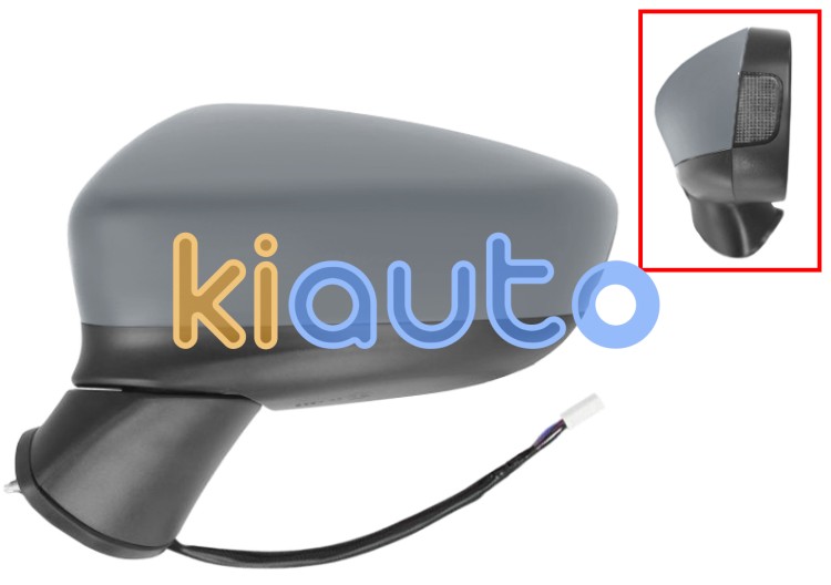 Espejo retrovisor mazda 6 2013-2016 electrico / termico / piloto intermitente / abatible electricamente / imprimado / izquierdo OE GHR1-69-181A / GHR1-69-181E