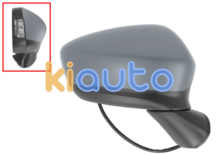 Espejo retrovisor mazda cx-5 2012-2015 electrico / termico / piloto intermitente / abatible electricamente / side assist / imprimado / derecho OE KD5169122E / KD5169122H / KD51-69-122E