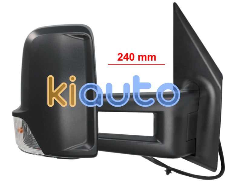 Espejo retrovisor mercedes sprinter (907/910) 2018-> ancho vehículo (2015mm-2300mm) / brazo mediano (240mm) / electrico / termico / piloto intermitente descubierto / side assist / derecho OE A9108108202 / A9108114800 / A0018229020