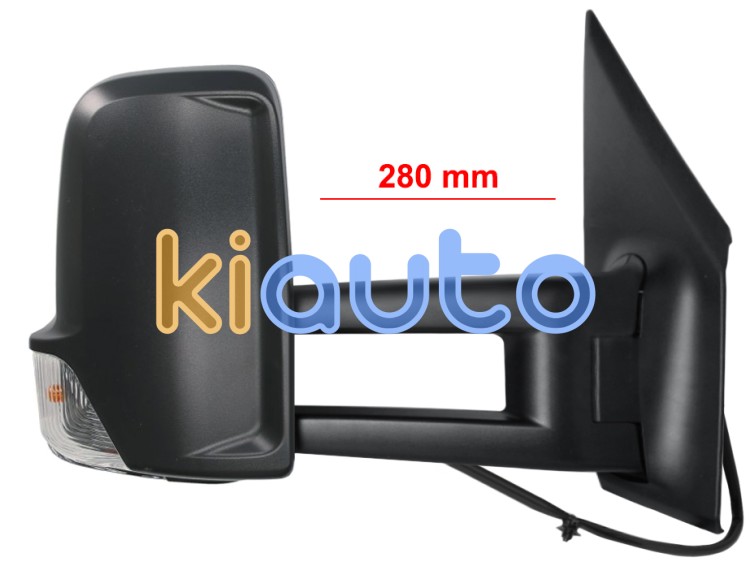 Espejo retrovisor mercedes sprinter (907/910) 2018-> ancho vehículo (2330mm-2400mm) / brazo largo (280mm) / electrico / termico / piloto intermitente descubierto / side assist / derecho OE A0008130536 / A0018229020 / A9108108602