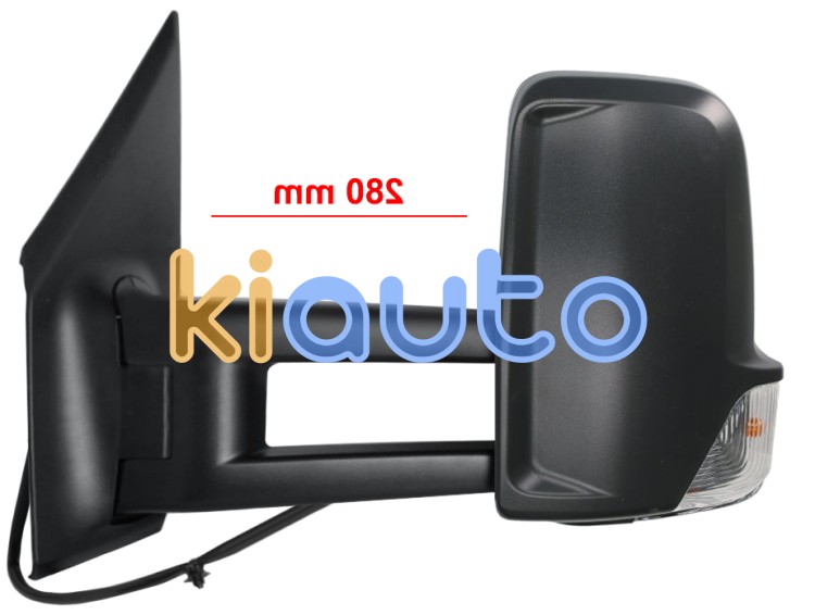 Espejo retrovisor mercedes sprinter (907/910) 2018-> ancho vehículo (2330mm-2400mm) / brazo largo (280mm) / electrico / termico / piloto intermitente descubierto / side assist / izquierdo OE A0008111022 / A9108114900 / A0008130436