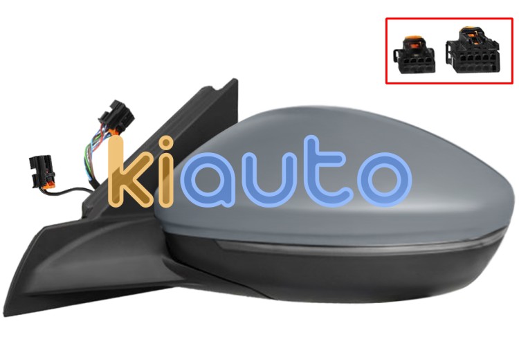 Espejo retrovisor peugeot 208 2019-2023 electrico / termico / piloto intermitente / luz cortesia / abatible electricamente / side assist / imprimado / izquierdo OE 982620551T / 98260233XT / 98260233XT
