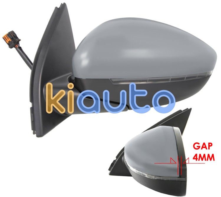Espejo retrovisor peugeot 308 2013-2013 ranura 4mm / electrico / termico / piloto intermitente / luz cortesia / abatible electricamente / side assist / imprimado / izquierdo OE 1610706980