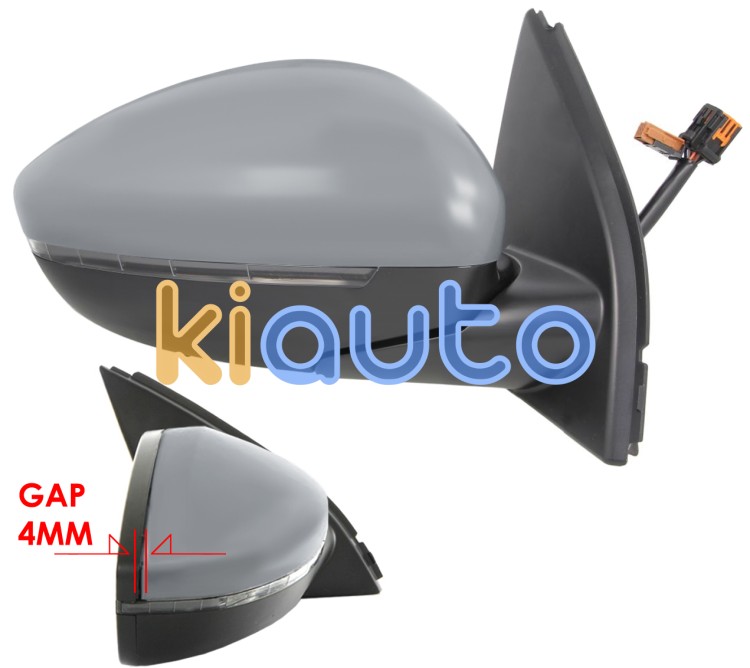 Espejo retrovisor peugeot 308 2013-2013 ranura 4mm / electrico / termico / piloto intermitente / luz cortesia / abatible electricamente / sonda / imprimado / derecho OE 1610706980