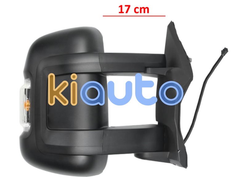 Espejo retrovisor peugeot boxer 2006-2014 brazo 17cm / electrico / termico / piloto intermitente ambar (w16w) / 2 cristales / derecho OE 1613689380 / 735620709