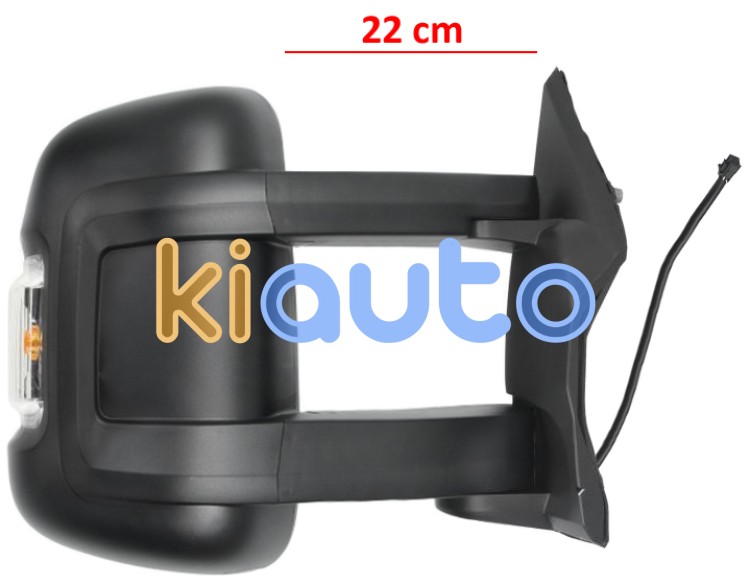 Espejo retrovisor peugeot boxer 2006-2014 brazo 22cm / manual / piloto intermitente ambar (w16w) / 2 cristales / derecho OE 1613689180 / 735620706 / 735517040