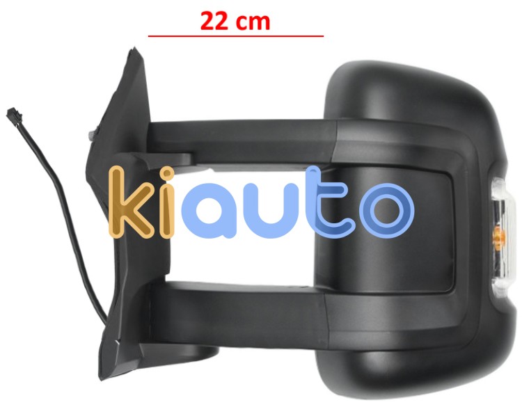 Espejo retrovisor peugeot boxer 2006-2014 brazo 22cm / manual / piloto intermitente ambar (w16w) / 2 cristales / izquierdo OE 735517072 / 1613692480 / 735620745