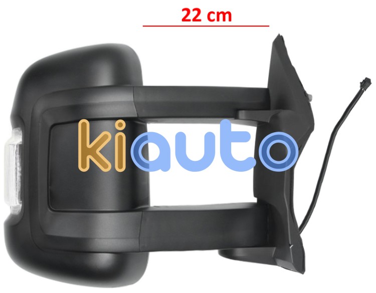 Espejo retrovisor peugeot boxer 2006-2014 brazo 22cm / manual / piloto intermitente blanco (wy5w) / 2 cristales / derecho OE 1613689180 / 735620706 / 1613689180