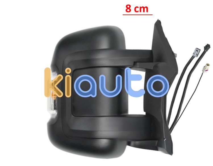 Espejo retrovisor peugeot boxer 2006-2014 brazo 8cm / electrico / termico / abatible electricamente / piloto intermitente ambar (w16w) / 2 cristales / antena / derecho OE 735675479 / 16853269 / 1635191880