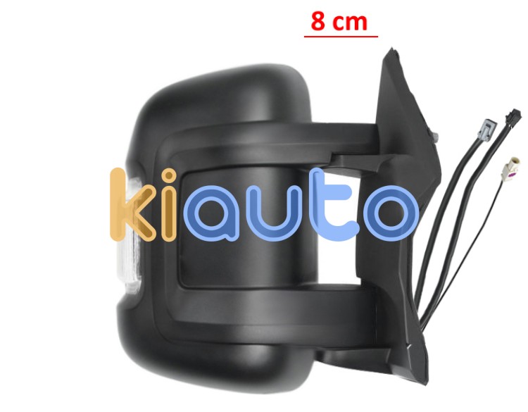 Espejo retrovisor peugeot boxer 2014-> brazo 8cm / electrico / termico / abatible electricamente / piloto intermitente blanco (wy5w) / 2 cristales / antena / derecho OE 8153W6