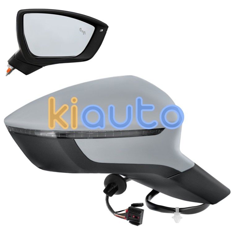 Espejo retrovisor seat ateca 2016-2020 electrico / termico / piloto intermitente / abatible electricamente / side assist / imprimado / derecho OE 575857521C / 576857508F / 575857538DGRU