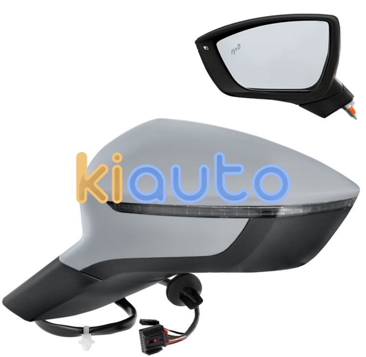 Espejo retrovisor seat ateca 2016-2020 electrico / termico / piloto intermitente / abatible electricamente / side assist / imprimado / izquierdo OE 575857522A / 576857507F / 575857537DGRU