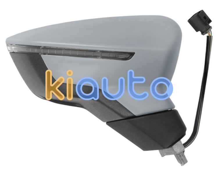 Espejo retrovisor seat leon 2012-2017 electrico / termico / piloto intermitente / abatible electricamente / imprimado / derecho OE 5F0857538BGRU / 5F1857508P / 5F0857522A