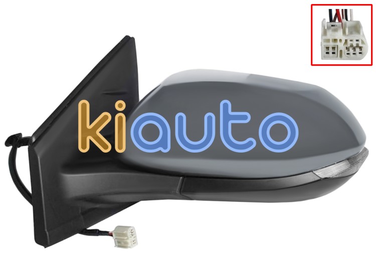 Espejo retrovisor toyota yaris 2020-2024 electrico / termico / piloto intermitente / imprimado / izquierdo OE 97945-02370-B0 / 8174002200 / 87940-K0010