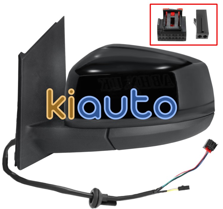 Espejo retrovisor volkswagen caddy 2020-> electrico / termico / abatible electricamente / side assist / negro glossy / izquierdo OE 2556368 / 2K7949145 / 2K7857407L