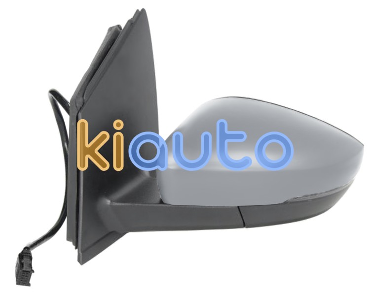 Espejo retrovisor volkswagen polo 2014-2017 conector rectangular / electrico / termico / piloto intermitente / abatible electricamente / imprimado / izquierdo OE 6R0949101F / 6R1857507R / 6R0857521F