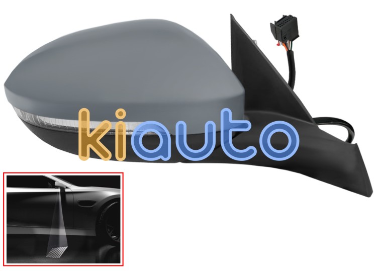 Espejo retrovisor volkswagen t-roc 2022-> electrico / termico / piloto intermitente / luz cortesia / abatible electricamente / memoria / imprimado / derecho OE 2GA857508CK9B9 / 2GA857522G / 2G7857538GRU