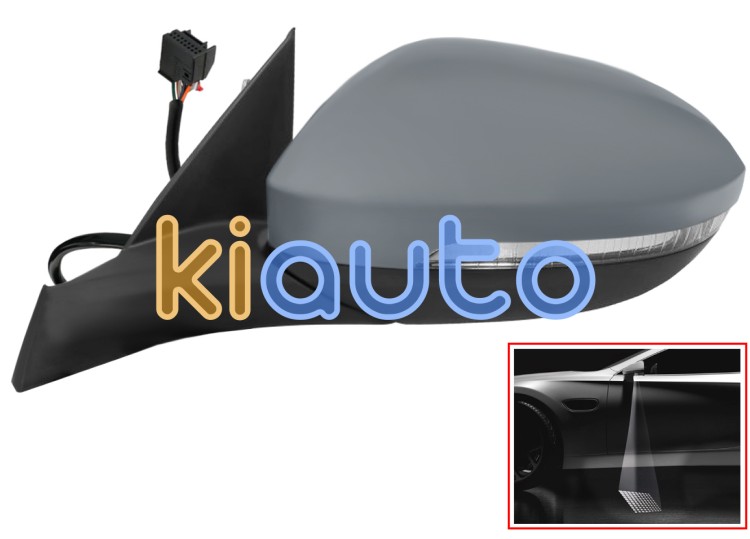 Espejo retrovisor volkswagen t-roc 2022-> electrico / termico / piloto intermitente / luz cortesia / abatible electricamente / memoria / imprimado / izquierdo OE 2GA857507CK9B9 / 2GA857521G / 2G7857537GRU